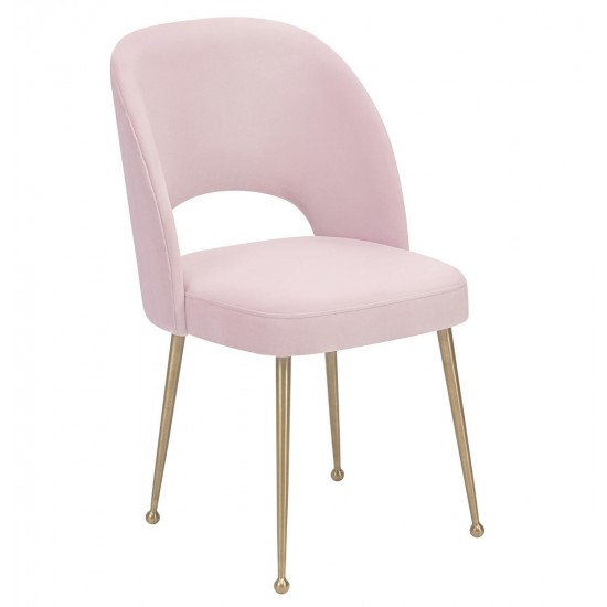 TOV Furniture Swell Blush Velvet Chair