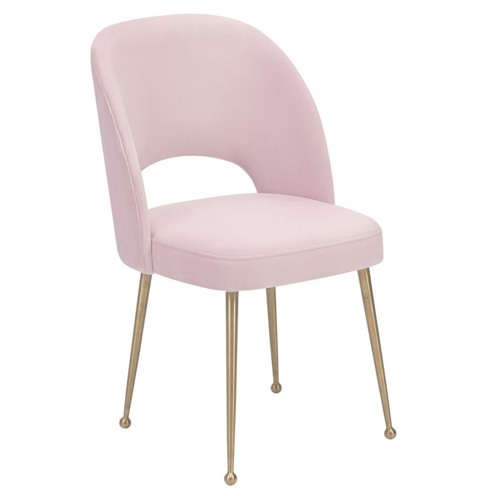 TOV Furniture Swell Blush Velvet Chair