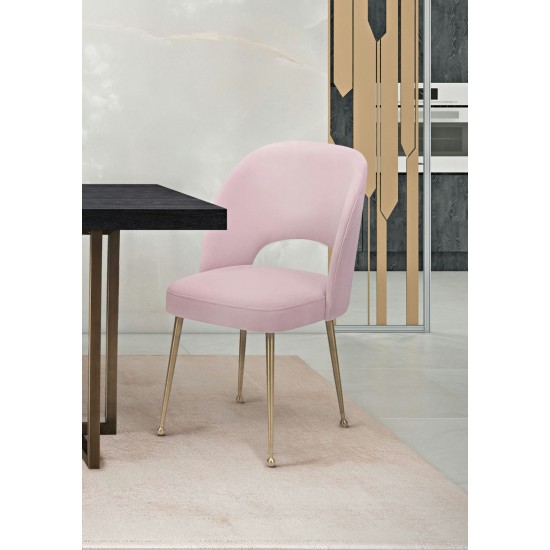 TOV Furniture Swell Blush Velvet Chair