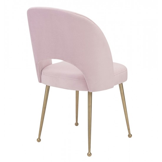 TOV Furniture Swell Blush Velvet Chair