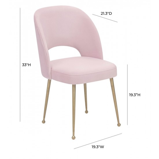 TOV Furniture Swell Blush Velvet Chair