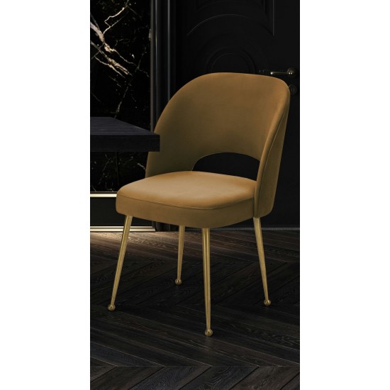 TOV Furniture Swell Cognac Velvet Chair