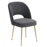 TOV Furniture Swell Dark Grey Velvet Chair