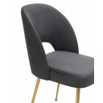 TOV Furniture Swell Dark Grey Velvet Chair