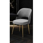 TOV Furniture Swell Light Grey Velvet Chair