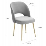 TOV Furniture Swell Light Grey Velvet Chair