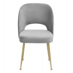 TOV Furniture Swell Light Grey Velvet Chair