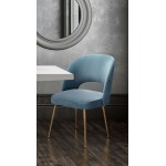 TOV Furniture Swell Sea Blue Velvet Chair