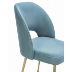 TOV Furniture Swell Sea Blue Velvet Chair