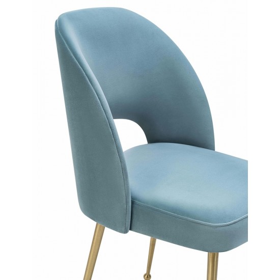 TOV Furniture Swell Sea Blue Velvet Chair