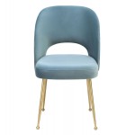 TOV Furniture Swell Sea Blue Velvet Chair