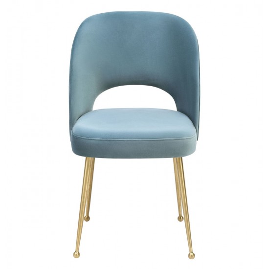 TOV Furniture Swell Sea Blue Velvet Chair