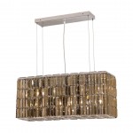 Elegant Lighting Maxime 8 Light Chrome Chandelier Golden Teak (Smoky) Swarovski Elements Crystal