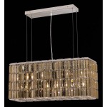 Elegant Lighting Maxime 8 Light Chrome Chandelier Golden Teak (Smoky) Swarovski Elements Crystal