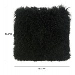 TOV Furniture Tibetan Sheep Black Large Pillow