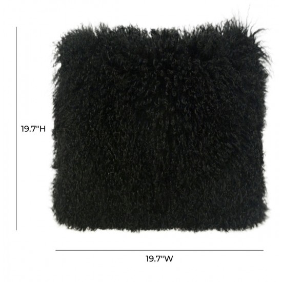 TOV Furniture Tibetan Sheep Black Large Pillow