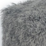 TOV Furniture Tibetan Sheep Grey Pouf