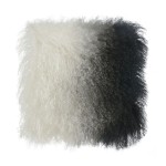 TOV Furniture Tibetan Sheep Pillow White to Black