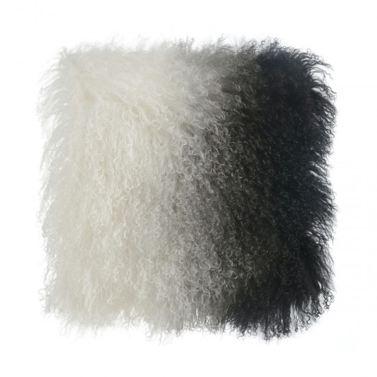 TOV Furniture Tibetan Sheep Pillow White to Black