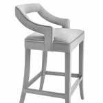 TOV Furniture Tiffany Grey Velvet Bar Stool