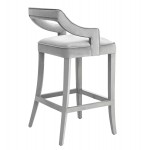 TOV Furniture Tiffany Grey Velvet Bar Stool