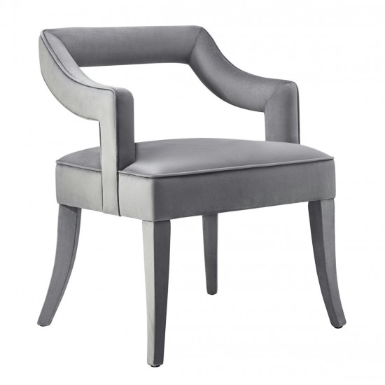 TOV Furniture Tiffany Grey Velvet Chair