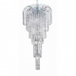 Elegant Lighting Falls 9 Light Chrome Chandelier Clear Elegant Cut Crystal