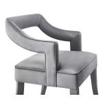 TOV Furniture Tiffany Grey Velvet Chair