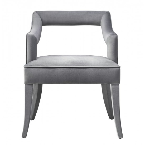 TOV Furniture Tiffany Grey Velvet Chair