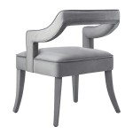 TOV Furniture Tiffany Grey Velvet Chair