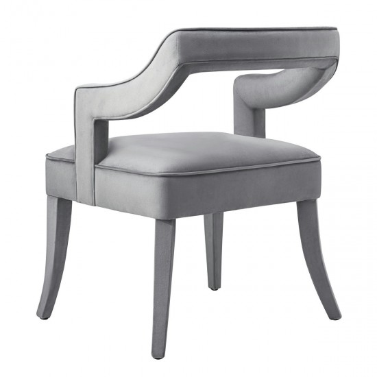 TOV Furniture Tiffany Grey Velvet Chair