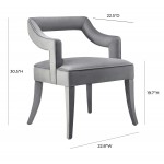 TOV Furniture Tiffany Grey Velvet Chair