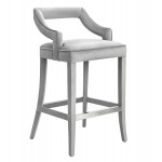 TOV Furniture Tiffany Grey Velvet Counter Stool