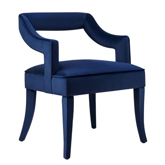 TOV Furniture Tiffany Navy Velvet Chair