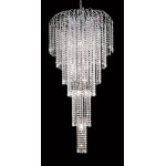 Elegant Lighting Falls 9 Light Chrome Chandelier Clear Elegant Cut Crystal