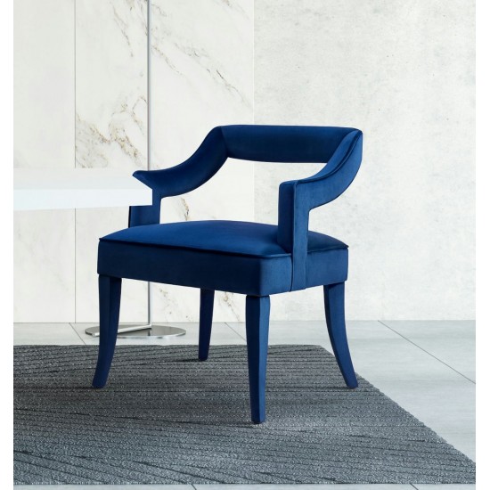 TOV Furniture Tiffany Navy Velvet Chair