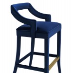 TOV Furniture Tiffany Navy Velvet Counter Stool