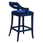 TOV Furniture Tiffany Navy Velvet Counter Stool