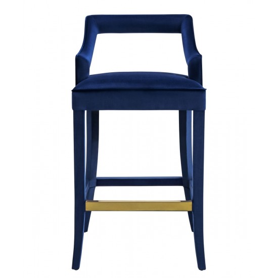 TOV Furniture Tiffany Navy Velvet Counter Stool