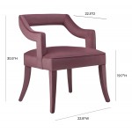 TOV Furniture Tiffany Pink Slub Velvet Chair