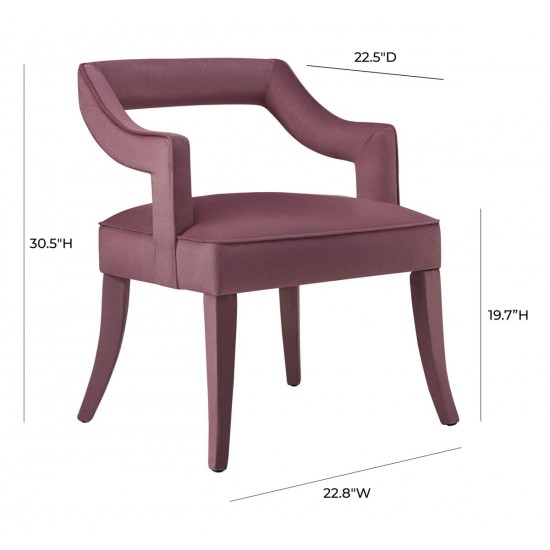 TOV Furniture Tiffany Pink Slub Velvet Chair