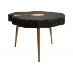 TOV Furniture Timber Black and Brass Coffee Table