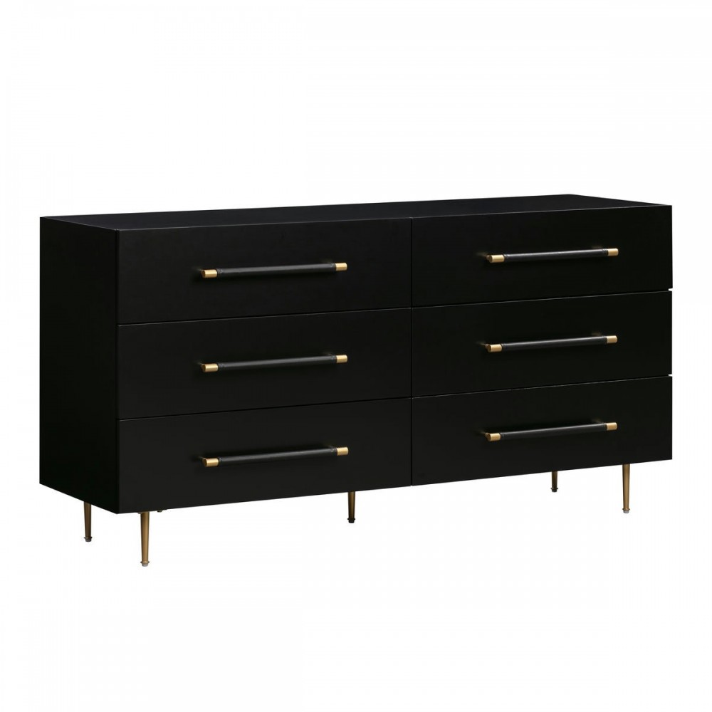 TOV Furniture Trident Black 6 Drawer Dresser