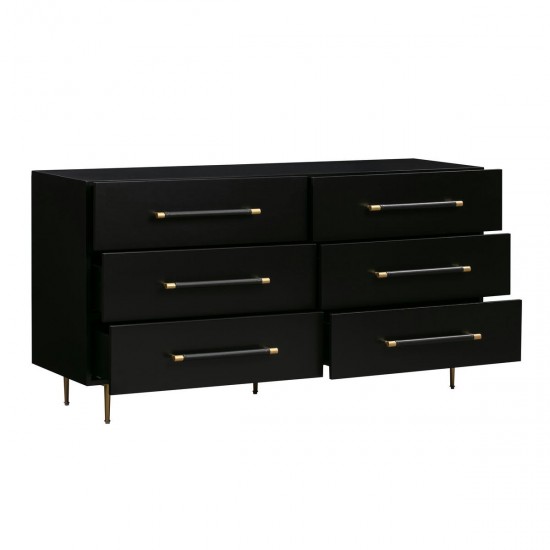 TOV Furniture Trident Black 6 Drawer Dresser