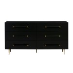 TOV Furniture Trident Black 6 Drawer Dresser