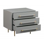 TOV Furniture Trident Grey Nightstand