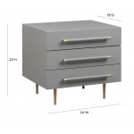 TOV Furniture Trident Grey Nightstand