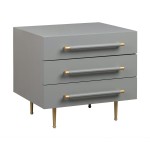 TOV Furniture Trident Grey Nightstand