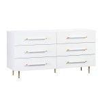 TOV Furniture Trident White 6 Drawer Dresser