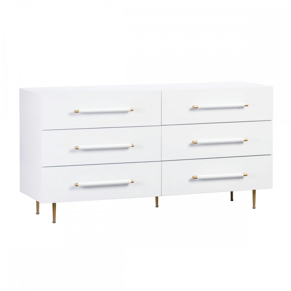 TOV Furniture Trident White 6 Drawer Dresser